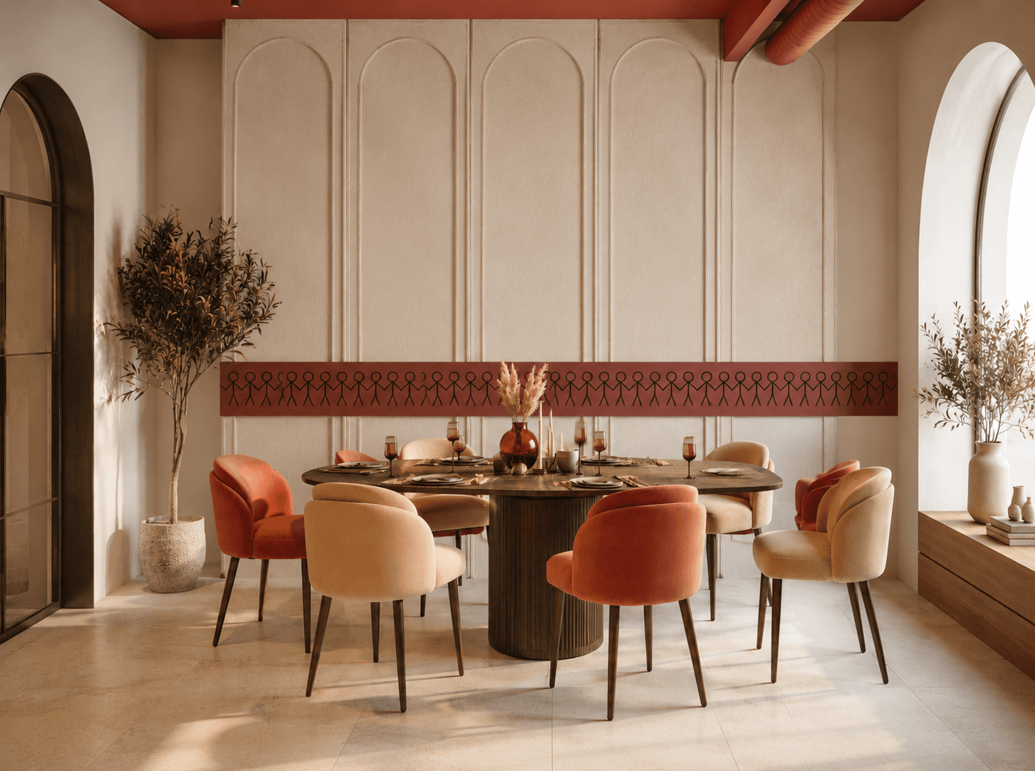 Earthy Modern Dining Charm