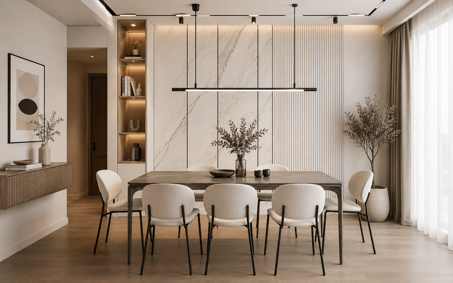 Minimal Luxe Dining Space
