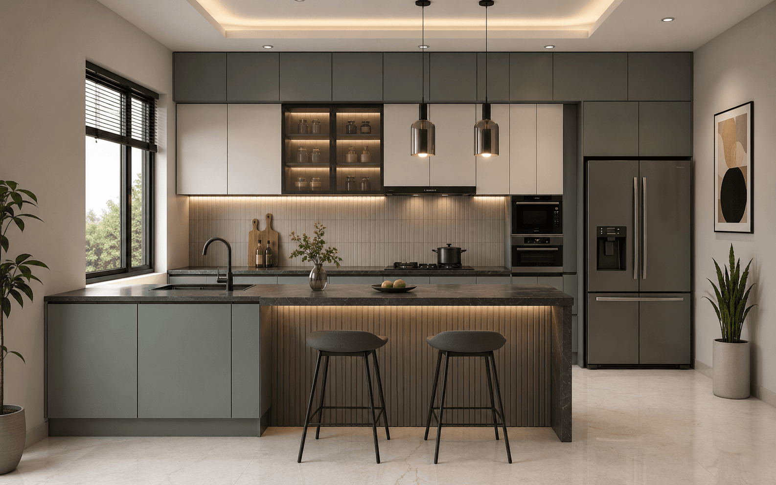 Contemporary minimalist kitchen design