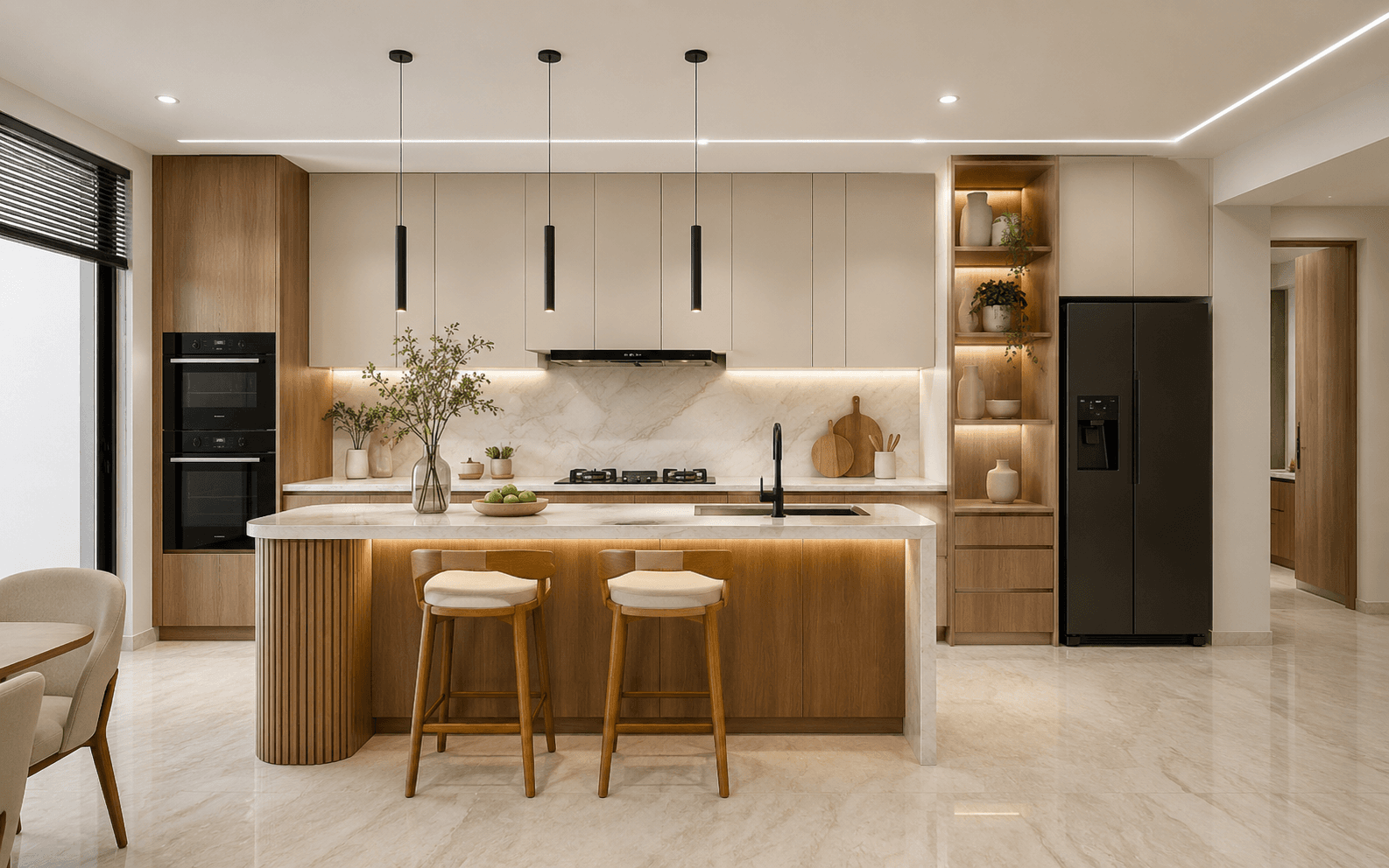 Modern Kitchen With Warm Tones.png