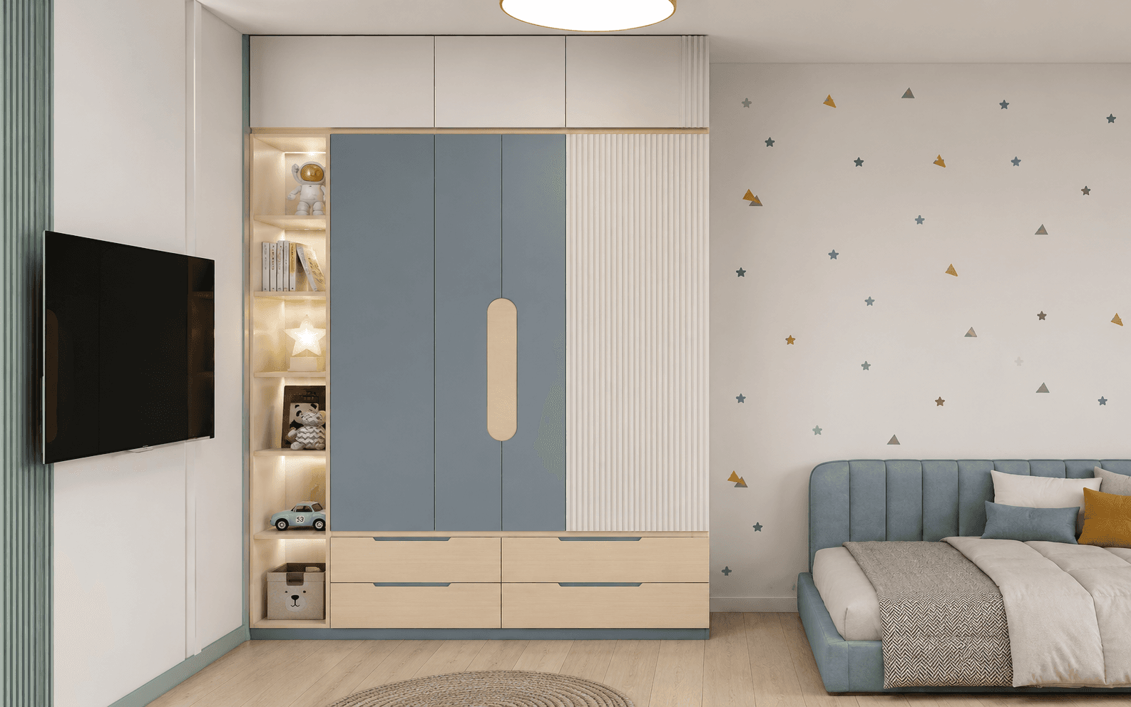 Pastel Wardrobe Design